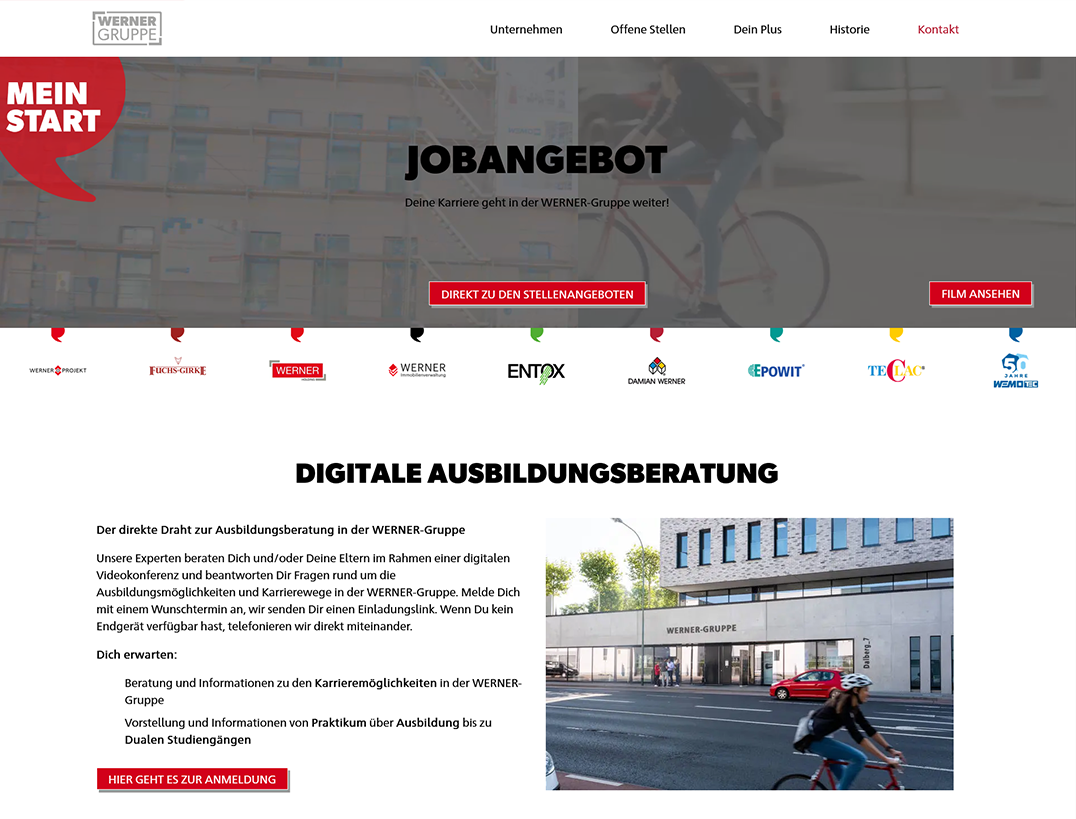 wernergruppe-jobs.de Startseite